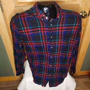 Men's flannel classic fit casual shirt